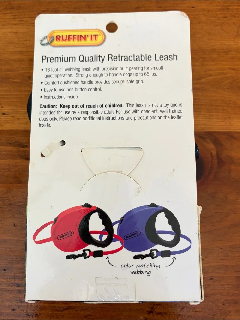 Comfort Grip Retractable Dog Leash - Red and Black (New)